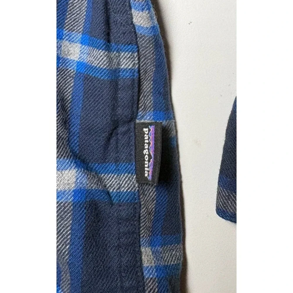 Patagonia Men's Blue Flannel Plaid Button Down Shirt | XL